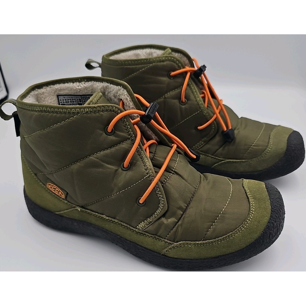 KEEN Kids Boys Howser II Slip-On Booties Olive Russet Orange Size 7 1025594